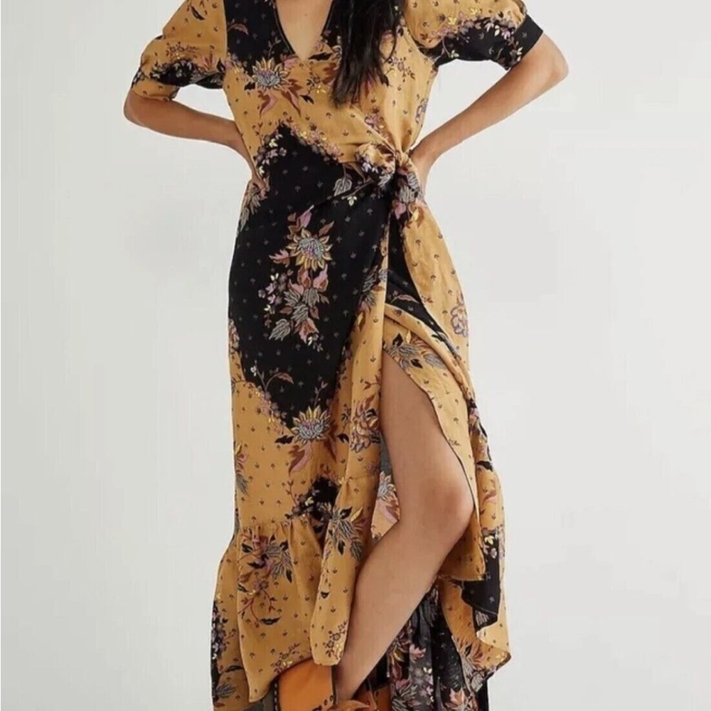 Scotch & Soda free people Floral Maxi wrap Dress small